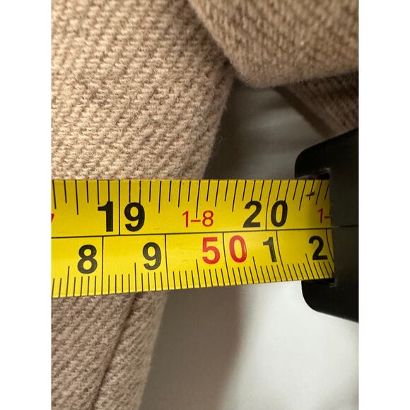 Calvin Klein Medium Winter Pea Coat Jacket Neutral Tan Taupe Work Lux Designer - Picture 10 of 12